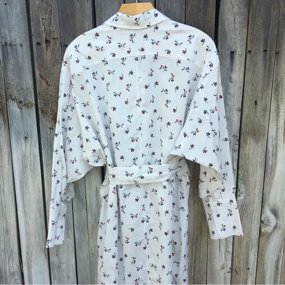 New Munthe Patrina Floral Shirtdress Organic Cotton White 36
