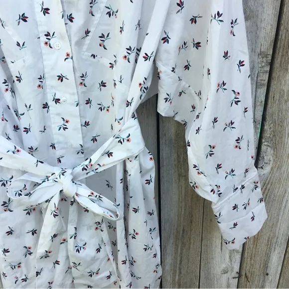 New Munthe Patrina Floral Shirtdress Organic Cotton White 36