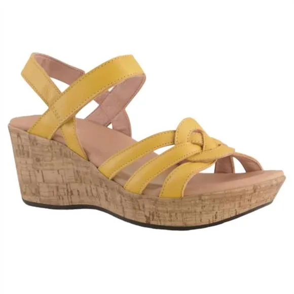 NEW NAOT women's tropical wedge sandal in marigold