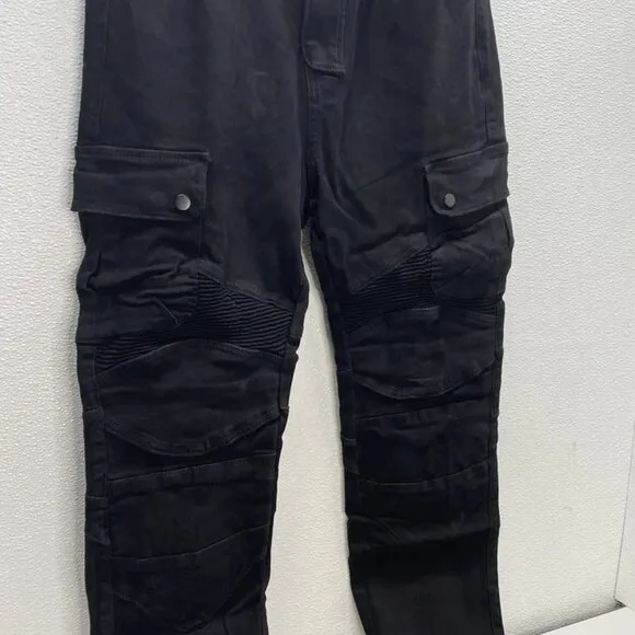 NEW NBT CLOTHING Men's License To Rise Motorcycle Cargo Pants Black Size 32
