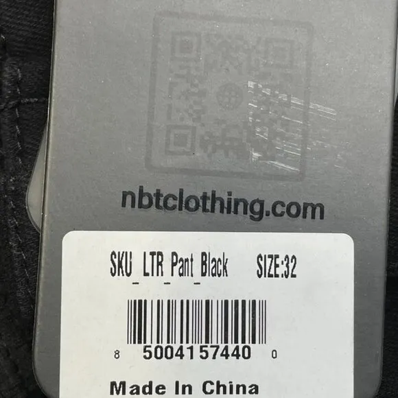 NEW NBT CLOTHING Men's License To Rise Motorcycle Cargo Pants Black Size 32