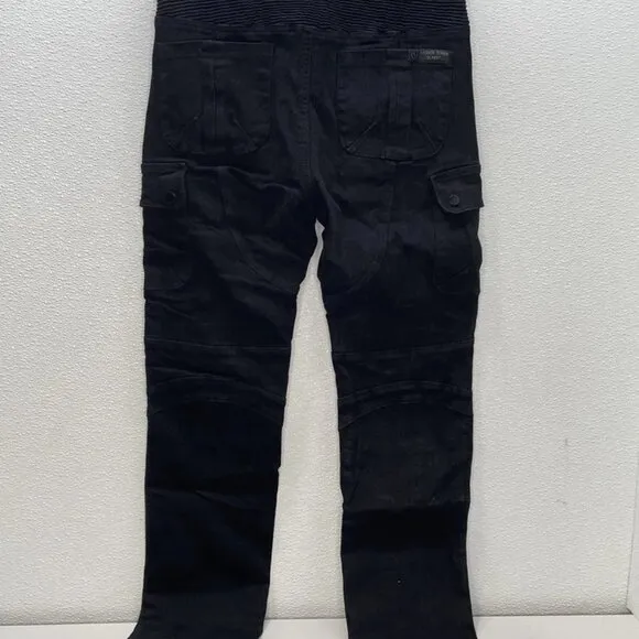 NEW NBT CLOTHING Men's License To Rise Motorcycle Cargo Pants Black Size 32