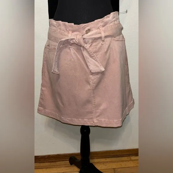 NEW🌸 PAIGE Nayla size 30 Paperbag Waist Skirt in Vintage Rouge Glow nwot