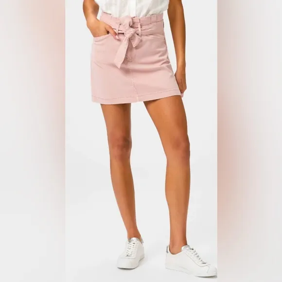 NEW🌸 PAIGE Nayla size 30 Paperbag Waist Skirt in Vintage Rouge Glow nwot