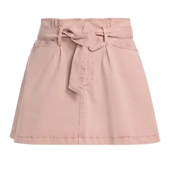 NEW🌸 PAIGE Nayla size 30 Paperbag Waist Skirt in Vintage Rouge Glow nwot
