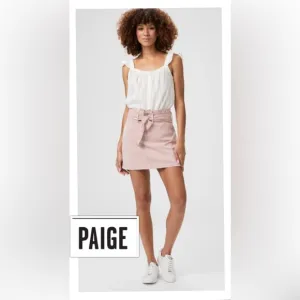 NEW🌸 PAIGE Nayla size 30 Paperbag Waist Skirt in Vintage Rouge Glow nwot