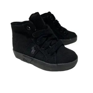 NEW Polo by Ralph Lauren Giles Mid High Top Canvas Sneakers Black