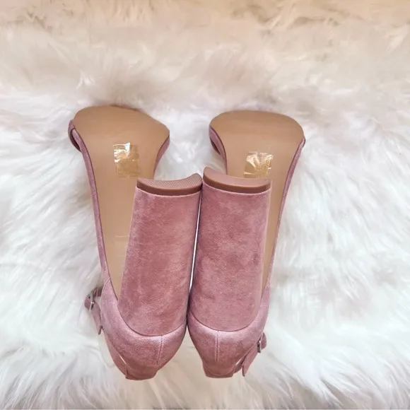 New! Rare STEVE MADDEN Franky Strappy Square Heel Sandals in Mauve
