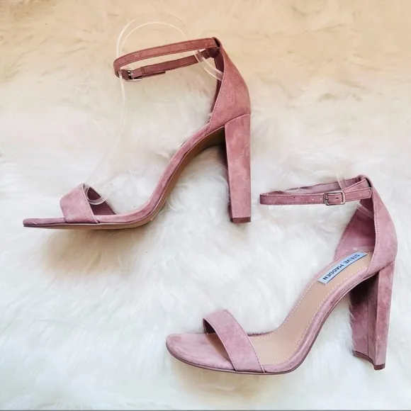 New! Rare STEVE MADDEN Franky Strappy Square Heel Sandals in Mauve