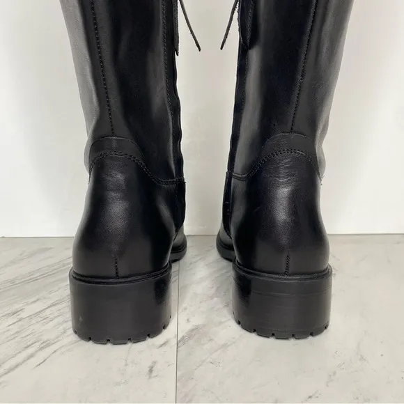 New! Sam Edelman Drina Athletic Black Leather Riding Boot 6M