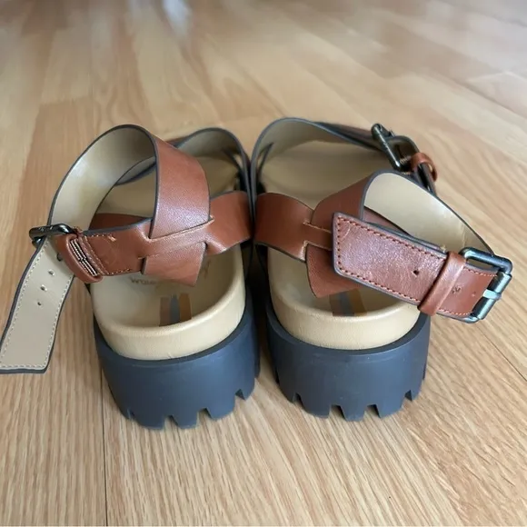 NEW Sam Edelman Eleanor’s Brown Strappy Leather Sandals Women’s 7