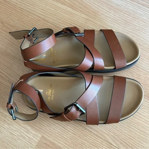 NEW Sam Edelman Eleanor’s Brown Strappy Leather Sandals Women’s 7