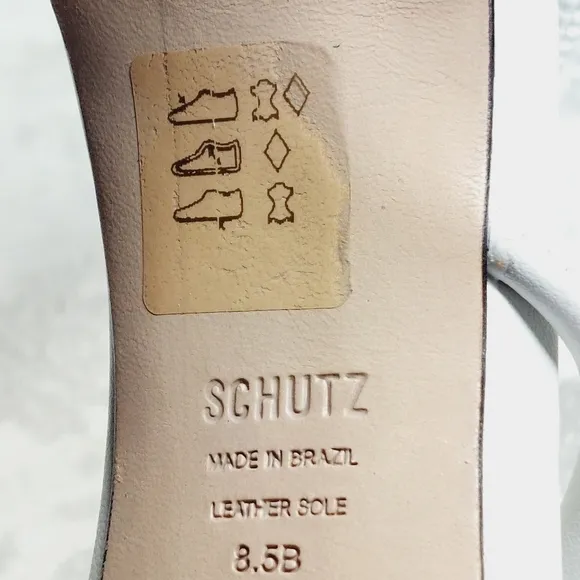 New Schutz Gaiah White Elegant High Heel Strappy Sandals A78