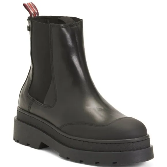 NEW SCOTCH &amp; SODA Made In Portugal Leather Chelsea Boots black for women 663mn