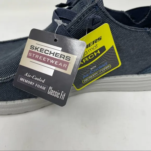 New Skechers Men's Melson Raymon Sneakers Blue Size 8.5