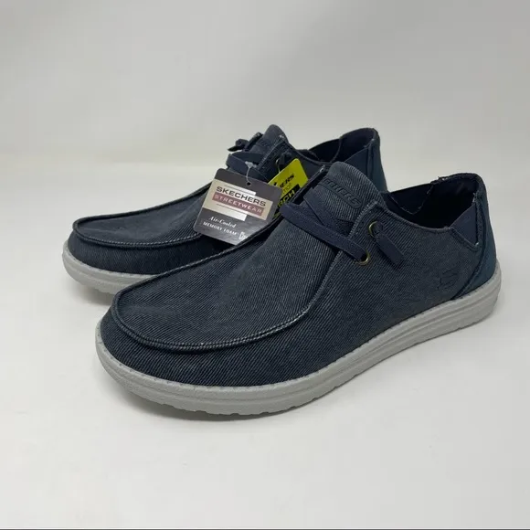 New Skechers Men's Melson Raymon Sneakers Blue Size 8.5