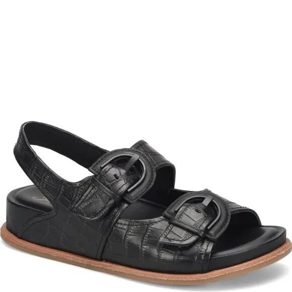 NEW SOFFT Leather Adalia Comfort Buckle Sandals black for women 252