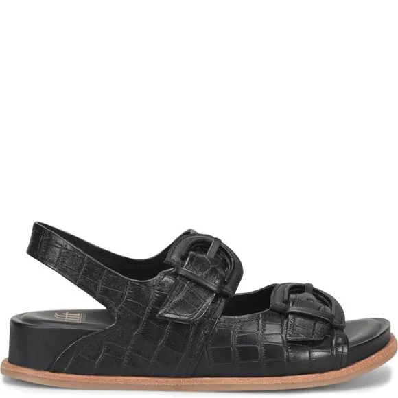 NEW SOFFT Leather Adalia Comfort Buckle Sandals black for women 252