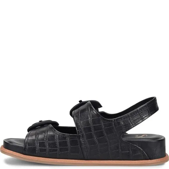 NEW SOFFT Leather Adalia Comfort Buckle Sandals black for women 252