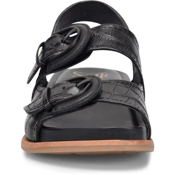 NEW SOFFT Leather Adalia Comfort Buckle Sandals black for women 252