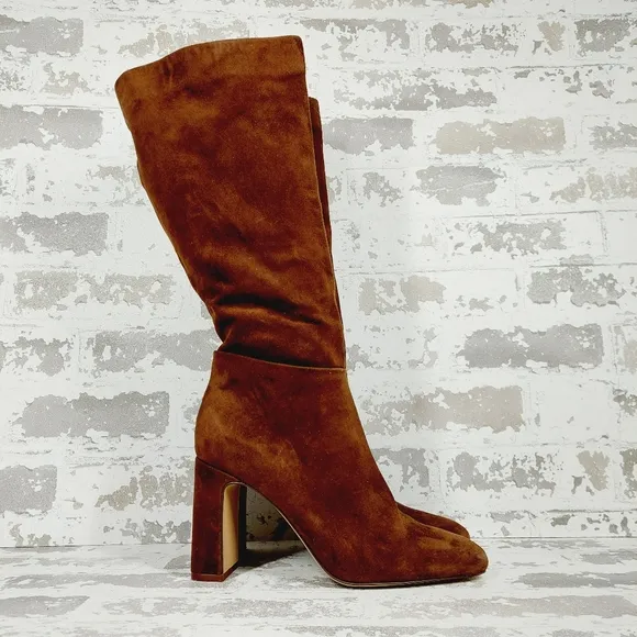 New Steve Madden Annya Brown Suede Knee High Boots C690
