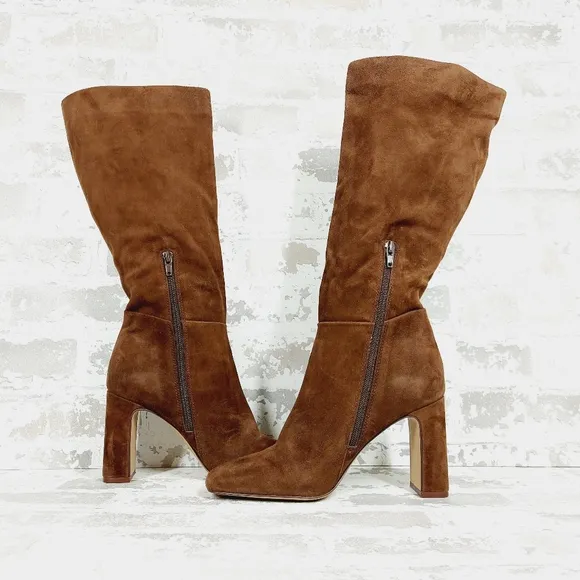 New Steve Madden Annya Brown Suede Knee High Boots C690