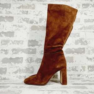 New Steve Madden Annya Brown Suede Knee High Boots C690