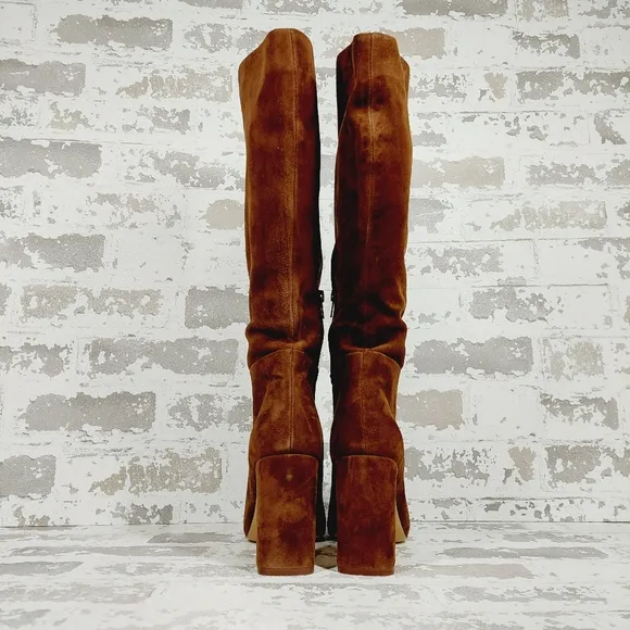 New Steve Madden Annya Brown Suede Knee High Boots C690