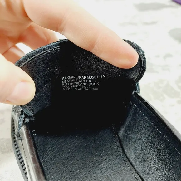 NEW Steve Madden Karmine Black Leather Slip On Old Money Loafers H596