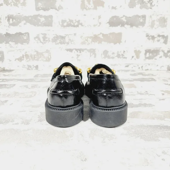 NEW Steve Madden Karmine Black Suede Slip On Loafers B582