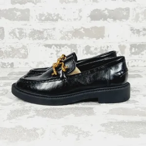 NEW Steve Madden Karmine Black Suede Slip On Loafers B582