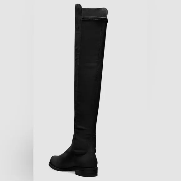 New Stuart Weitzman 5050 Over The Knee Riding Boots Black Suede Sz 6