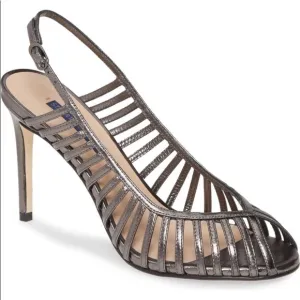 New Stuart Weitzman Olive Cage Slingback Sandals