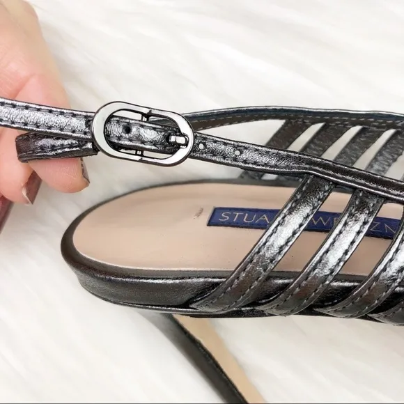 New Stuart Weitzman Olive Cage Slingback Sandals