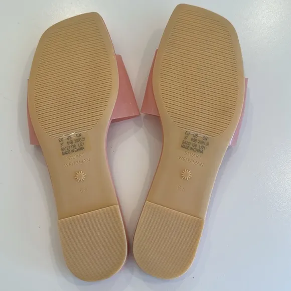 New Stuart Weitzman Pink Slide Sandals. Size 6.5.