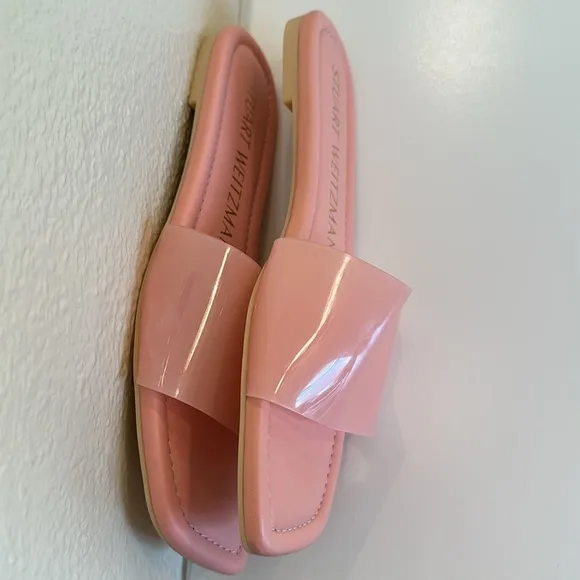 New Stuart Weitzman Pink Slide Sandals. Size 6.5.