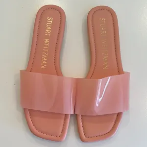 New Stuart Weitzman Pink Slide Sandals. Size 6.5.