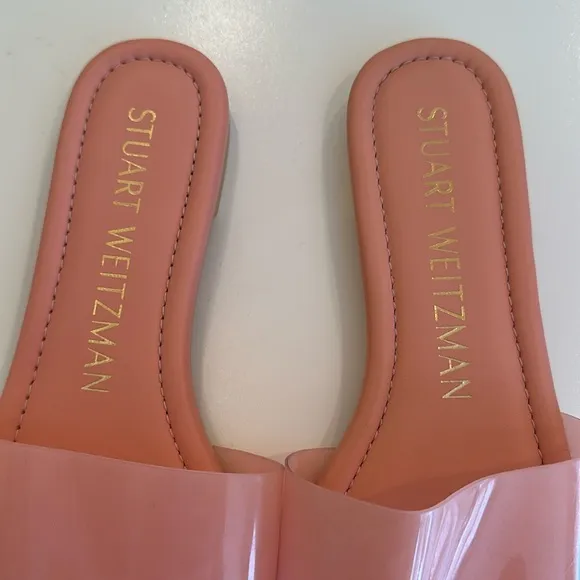 New Stuart Weitzman Pink Slide Sandals. Size 6.5.