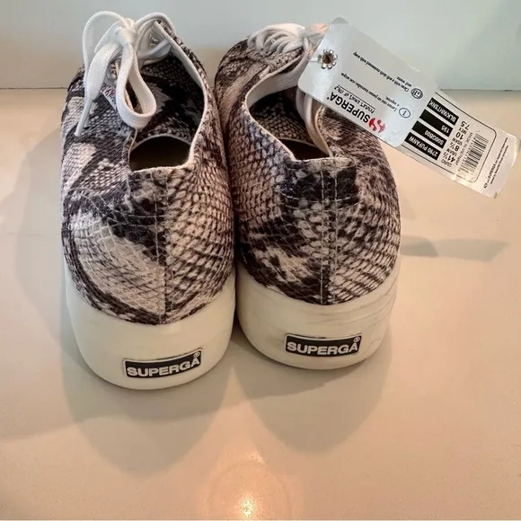 New Superga Snakeskin Platform Sneakers Sz 10/ 41.5 Canvas 2790 Leisure