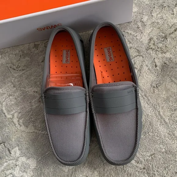 New SWIMS gray loafers