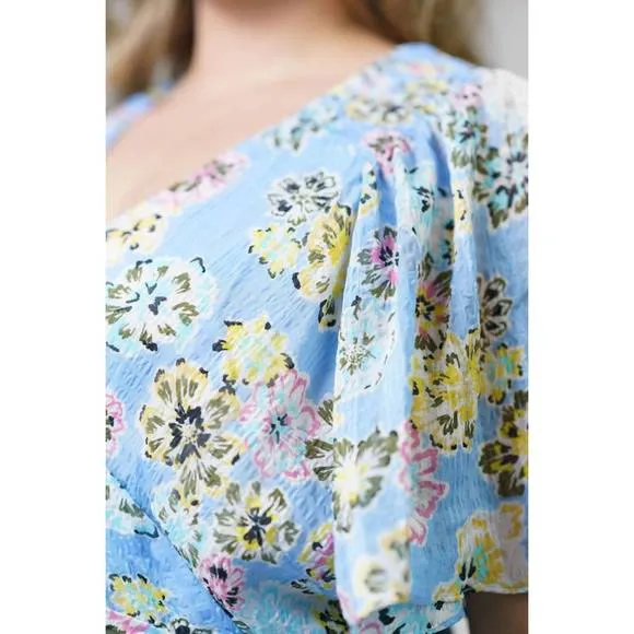 NEW TANYA TAYLOR brittany dress - plus in light blue