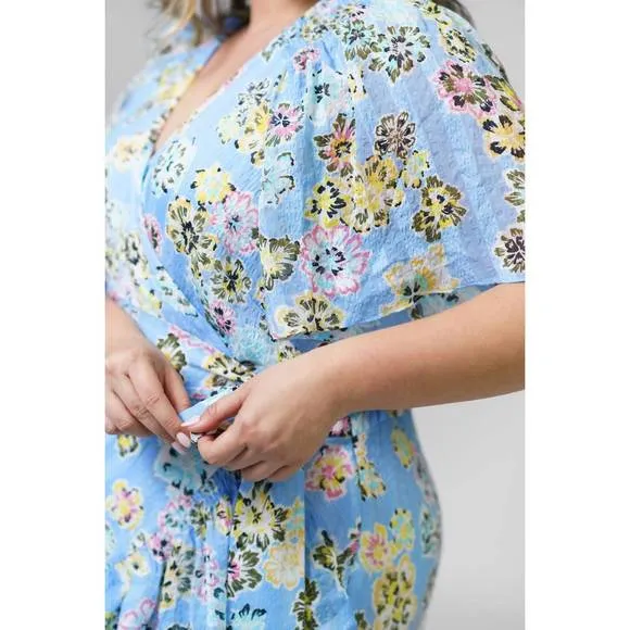 NEW TANYA TAYLOR brittany dress - plus in light blue
