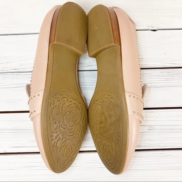 NEW Taryn Rose Blush Bristol Studded Loafers 7.5