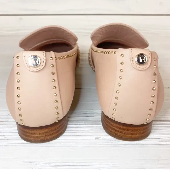 NEW Taryn Rose Blush Bristol Studded Loafers 7.5