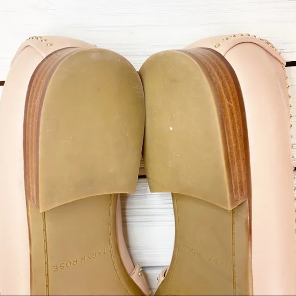 NEW Taryn Rose Blush Bristol Studded Loafers 7.5