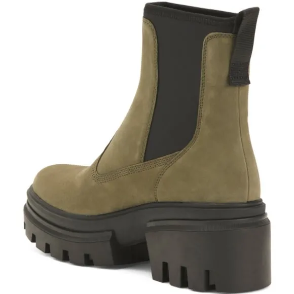 NEW  TIMBERLAND Mid Chelsea Boots lichen green for women 864tn