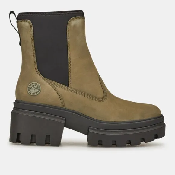 NEW  TIMBERLAND Mid Chelsea Boots lichen green for women 864tn
