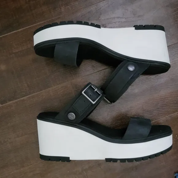 NEW Timberland Wedge Sandals Womens 10 Koralyn Comfort Casual Slide