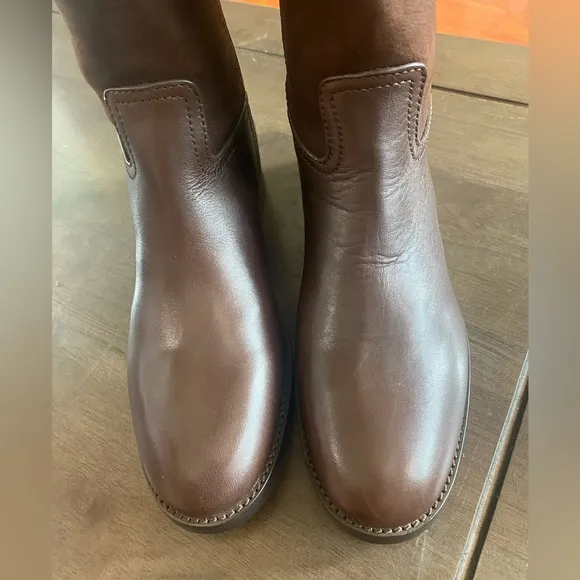New Tory Burch Simone Suede Leather Over-the-Knee Riding Boots in Brown Size 6