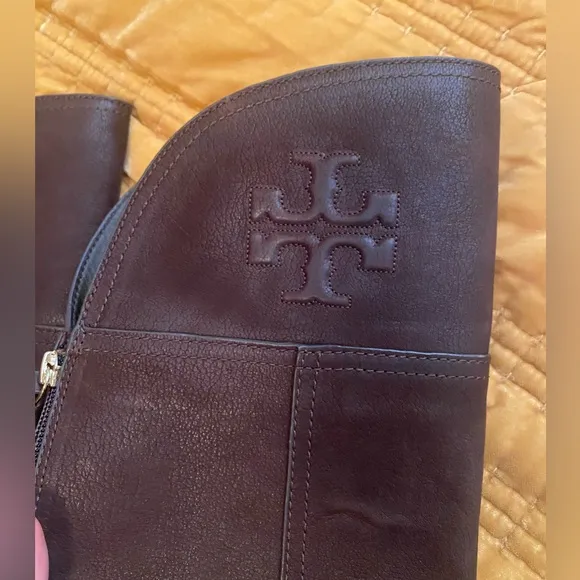 New Tory Burch Simone Suede Leather Over-the-Knee Riding Boots in Brown Size 6
